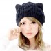 Baseball Hats For  Winter NEW Horns Knitted Cat Devil Beanie Braided Cap  eb-09061003